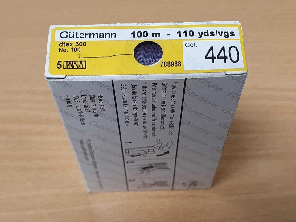 5 x Gutermann Sew-All Thread 100m Reels Polyester 440 Iced Plum SK028 CC 10 - Image 3 of 4