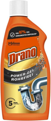3x Abflussreiniger, Rohrreiniger, Rohrfrei 500ml Drano (Mr Muscle) Power Gel Bad