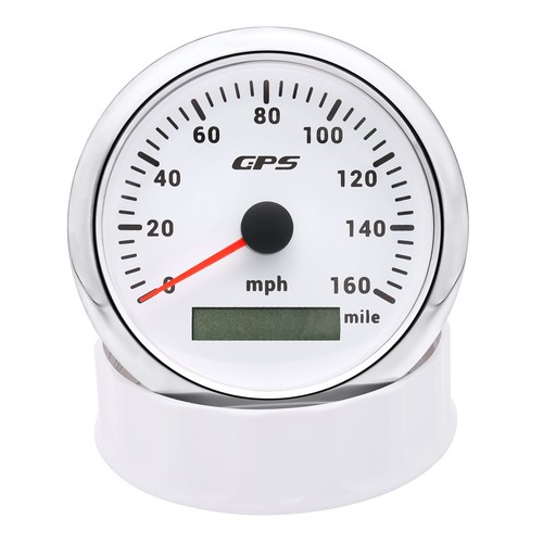 7 Gauge Set 85mm White GPS Speedometer 160MPH Tachometer 8000RPM For Boat Car - Picture 6 of 21