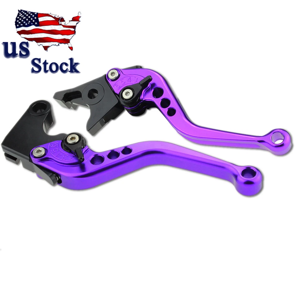 Palancas de embrague de freno cortas CNC de EE. UU. para HONDA GROM/MSX125 2014-2021 2022 púrpura Foto 3 de 4