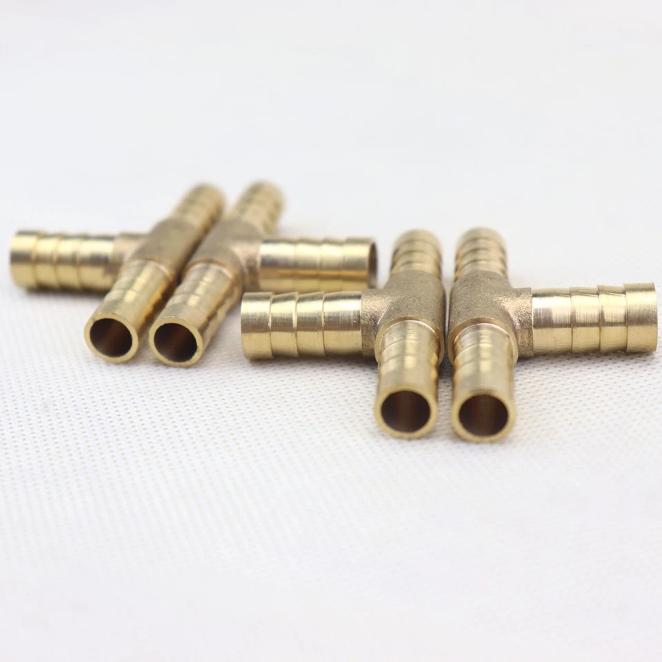 4 шт редуктор латунный шланг штуцер тройник фитинг соединитель для газового топлива воды (8 мм x 10 мм x 8 мм) - Изображение 4 из 4