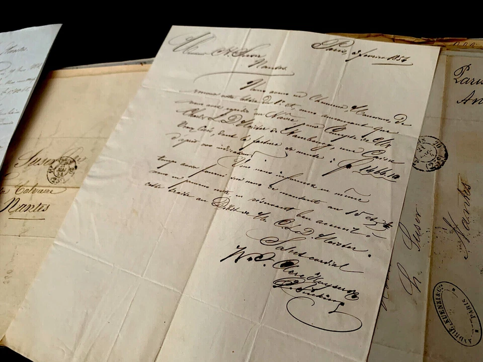 ANTIQUE LETTER 1800s - Image 3 of 4