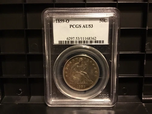 Fantastic 1859-O PCGS AU53 Seated Liberty Half Dollar 50c Almost Uncirculated 53