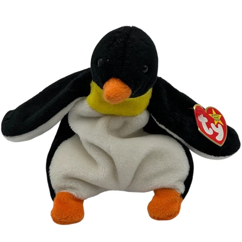 TY BEANIE BABY Penguin Waddle 1995 Stuffed Animal Toy Vintage NWT
