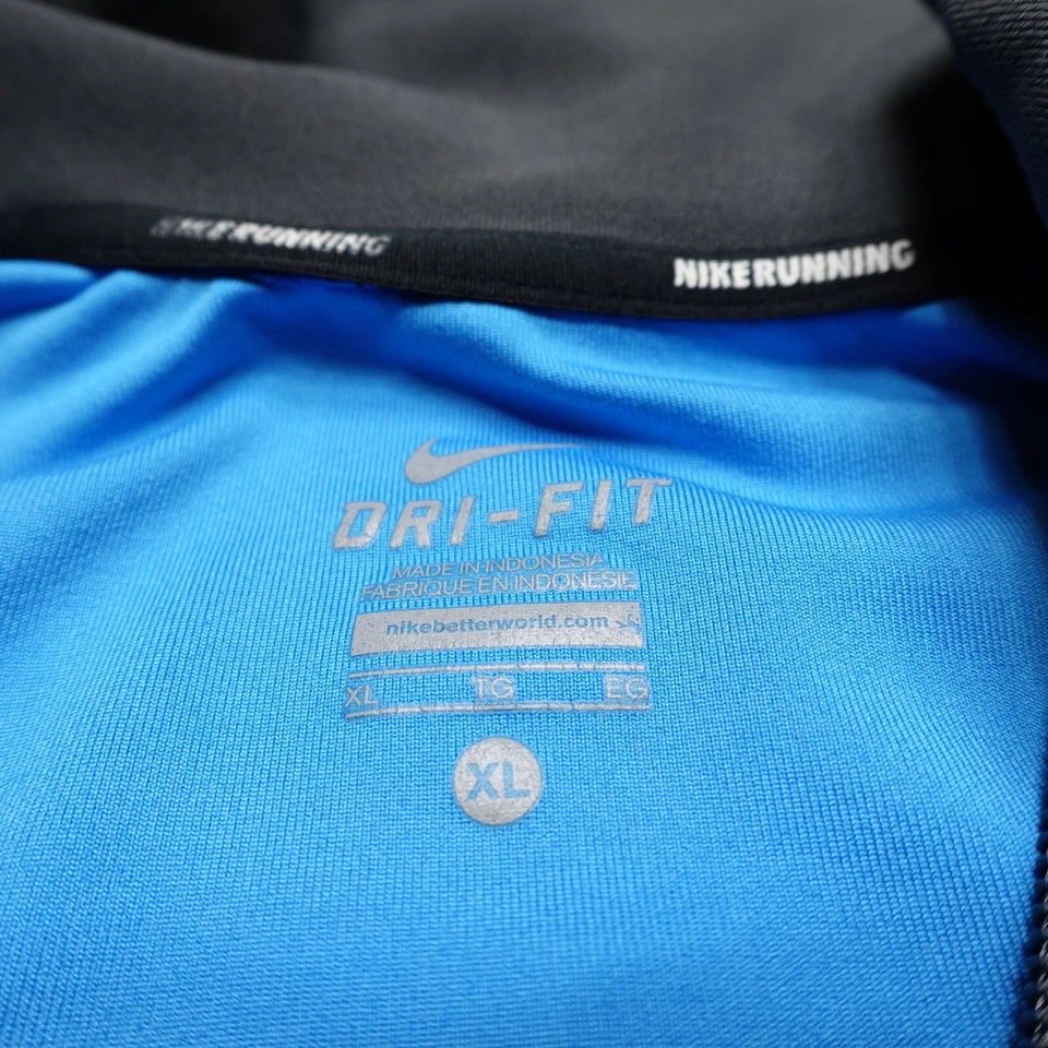 Nike Sudadera con Capucha para Correr para Mujer XL Gris Azul Cremallera Completa Atlética Elastizada Entrenamiento Gimnasio Foto 3 de 4