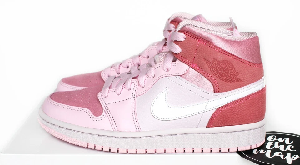 Nike Air Jordan 1 Retro Mid W Digital Rosa Espuma Blanco Reino Unido 4 EE. UU. 6,5 EUR 37,5 Nuevo Foto 2 de 4