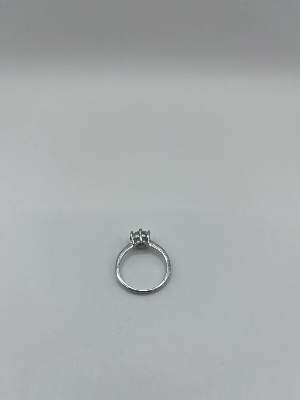 Silver Tone Round Stone Ring - image 3