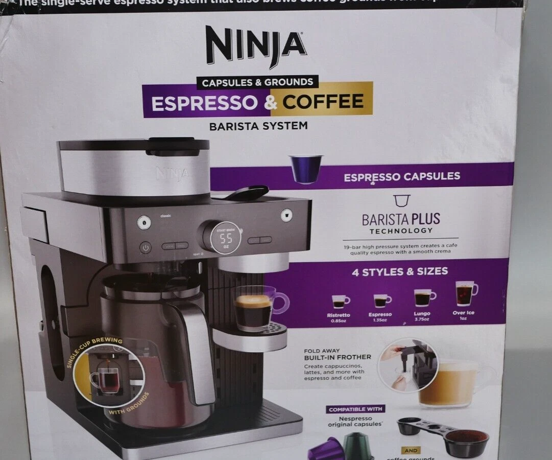 Ninja Espresso & Coffee Maker Barista System CFN602 - Used /READ