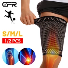 Copper Thigh Leg Support Hamstring Quadriceps Wraps Groin Quad Brace Compression