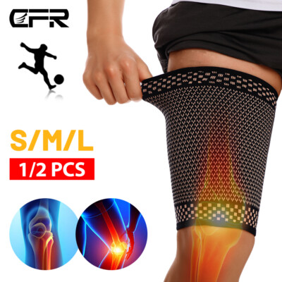 Copper Thigh Leg Support Hamstring Quadriceps Wraps Groin Quad Brace Compression