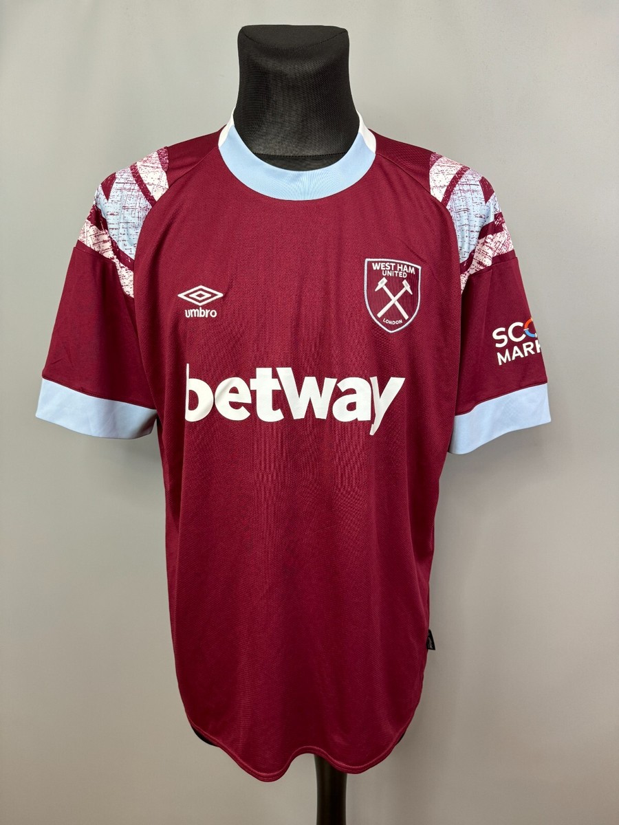 Umbro West Ham United サッカーシャツ Umbro West Ham Home Jersey 24/25 (Maroon/Sky Blue) - Soccer