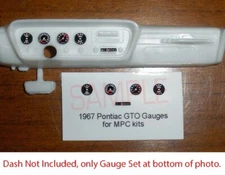 1967 PONTIAC GTO GAUGE FACES for 1/25 scale MPC kits — PLEASE READ DESCRIPTION
