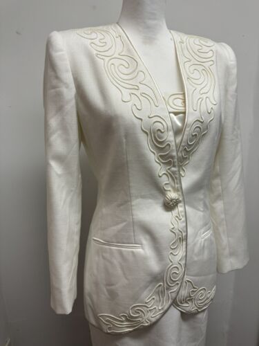 Vintage 90s Kasper 3 Piece Skirt Suit Size 4 - Picture 2 of 14