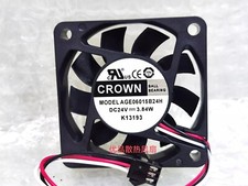 CROWN AGE06015B24H DC24V 3.84W 60 60 15MM 3-Pin Axial Inverter Cooling Fan