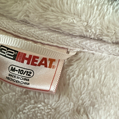 Veste Polaire à Zip Fille – 32 Degree Heat – Taille L (14/16) – Rose Et Blanc