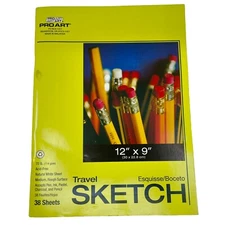 Pro Art Sketch 70# Acid Free Natural White Sheet Medium Rough Surface 12x9"