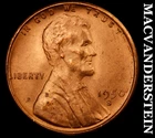 1950-S Lincoln Wheat Cent- Red- Choice Gem Brilliant Unc- No Reserve #K2812