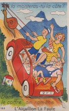 85  CARTE A SYSTEME .   VUES DE L'AIGUILLON-LA FAUTE   .  2 CV CITROEN