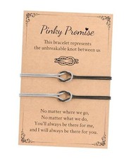 2/3/4/5 Pcs Best Friend Friendship A2: Couples Bracelets - Half Black  Silver