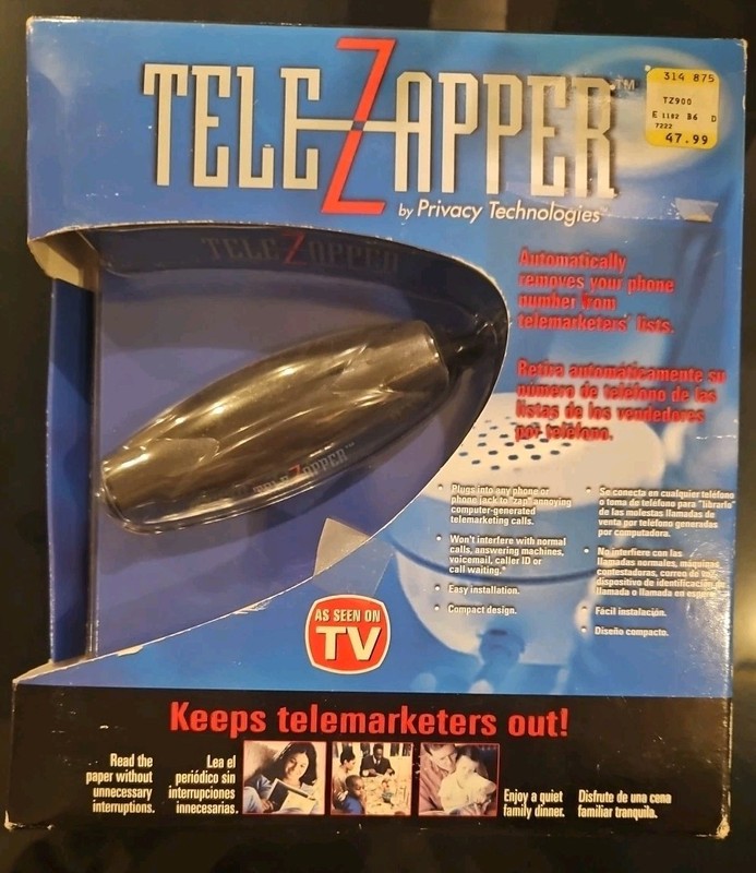 TeleZapper MTZ900 As Seen on TV Telemarketers Phone Call Blocker New