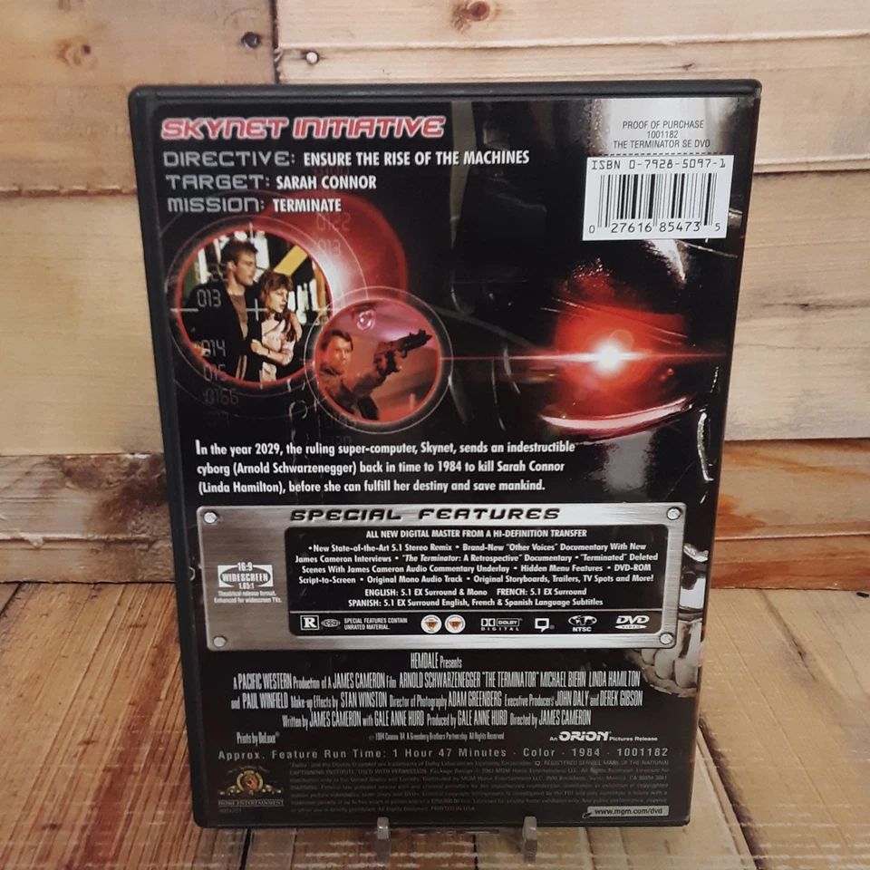 The Terminator Special Edition DVD Used Arnold Schwarzenegger 1984 Sci-Fi - Image 2 of 4