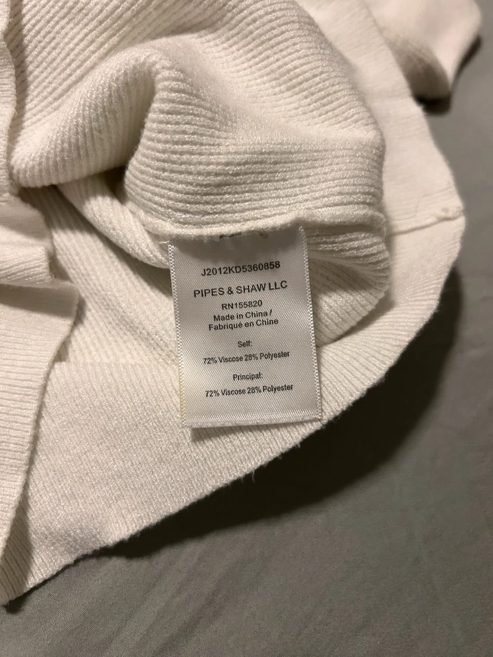 Veronica Beard Posie Ivory Multicolor Striped Crewneck Pullover Sweater Sz S - Image 4 of 4