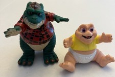 The Dinosaurs TV Show Vinyl Figure Earl And Baby Sinclair Vintage 90's