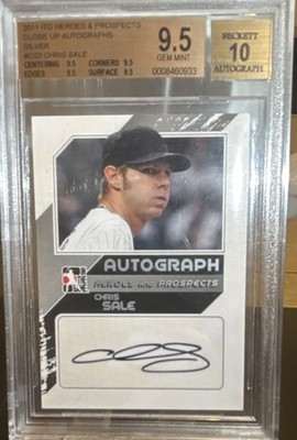 2011 In The Game Heroes Prospects Chris Sale Auto Silver Beckett 9.5/10