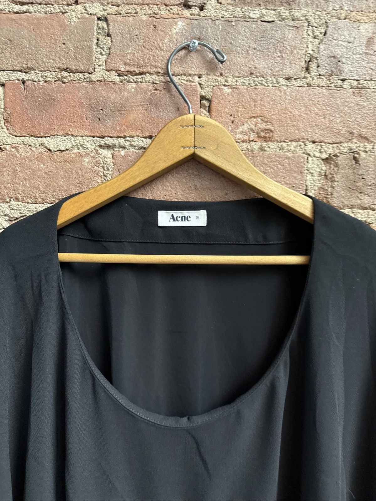 ACNE STUDIOS Abito donna Zorah drappeggiato Acne taglia 36 nero 2010 tutto