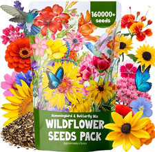 160000+ Wildflower Seeds Planting - 4Oz Varieties Including Sunflower, Lavender, 70.52 per gallon
