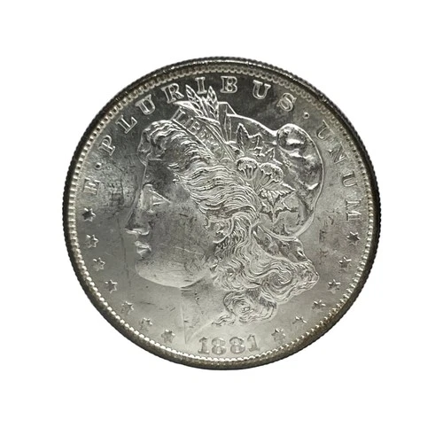 1881-S MORGAN DOLLAR CH BU–UNC DETAILS $1 SILVER COIN