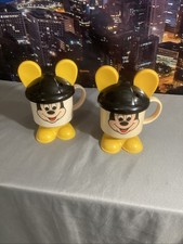 Vintage 1970s Mickeys Mouse Sippy Cup Lot Of 2 Disney Collectable