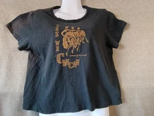 Re/Done 'Yes We Cancan" Black Graphic Tee Shirt Medium