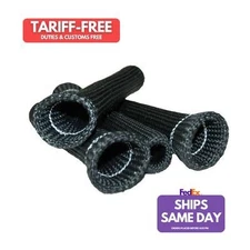 Thermo-Tec 14262, Set of 4 Black Braided Fiberglass Spark Plug Boot Sleeves Blac