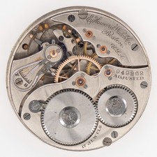 E. Howard Series 3 Model 1905 16-Size Antique Pocket Watch Movement, Keeps Time