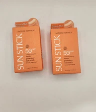 2 pack Nature Republic California Aloe Fresh Sun Stick SPF50+ ,  0.71 oz