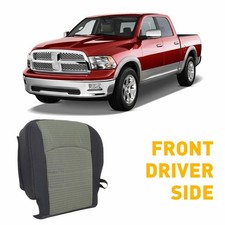 Black Gray Driver Bottom Cloth Seat Cover For 2009-2012 Dodge Ram 1500 2500 3500