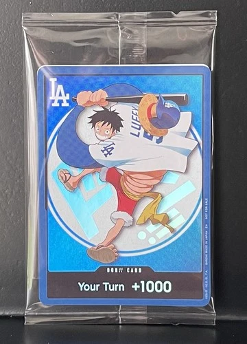 2026 Los Angeles Dodgers One Piece Night Promo - Sealed Card 07/02/26 Luffy Don