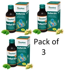Himalaya Koflet‑EX SF Linctus 100 ml x3 | Cough Mucolytic Tonic | Fast Shipping