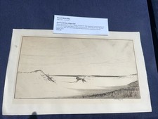 Grabado en papel Harold Kerr Eby paisaje marino Cape Cod firmado edición limitada numerada