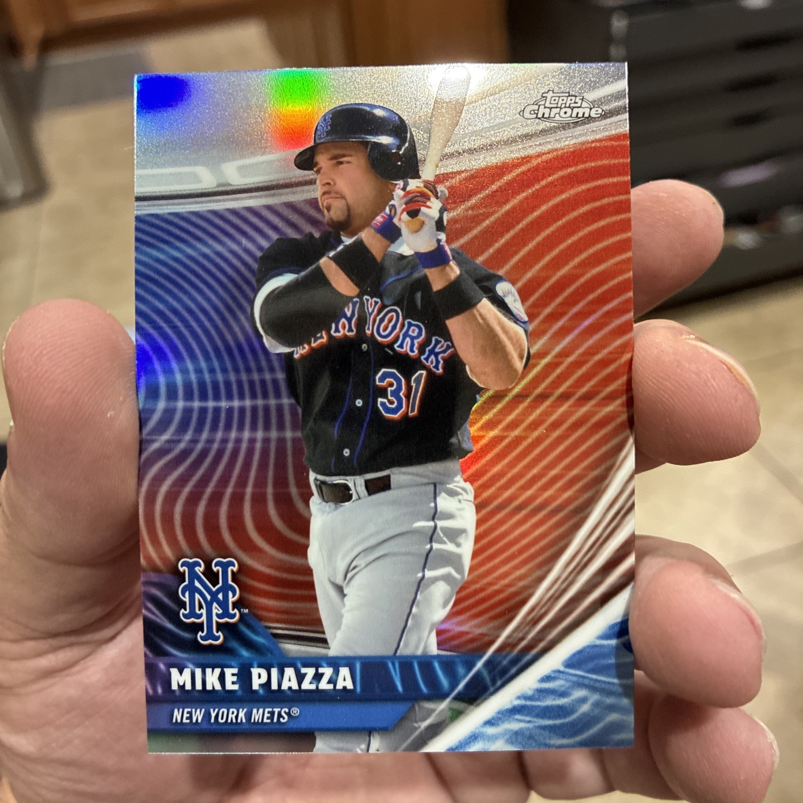 2026 Topps Chrome Mike Piazza Chrome Rivals Away RVA-2 Mets HOF