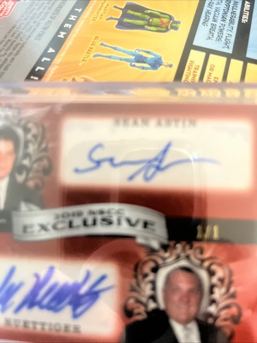 Autografo Notre Dame Sean Austin &Rudy Ruettiger 1 di 1 carta. Foglia 2019 NSCC - Foto 6 di 9