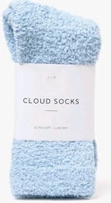 Ultra Luxe Cloud Socks Sleep Sock Cozy T + M Blue Knit Fuzzy luxury 1 Pair