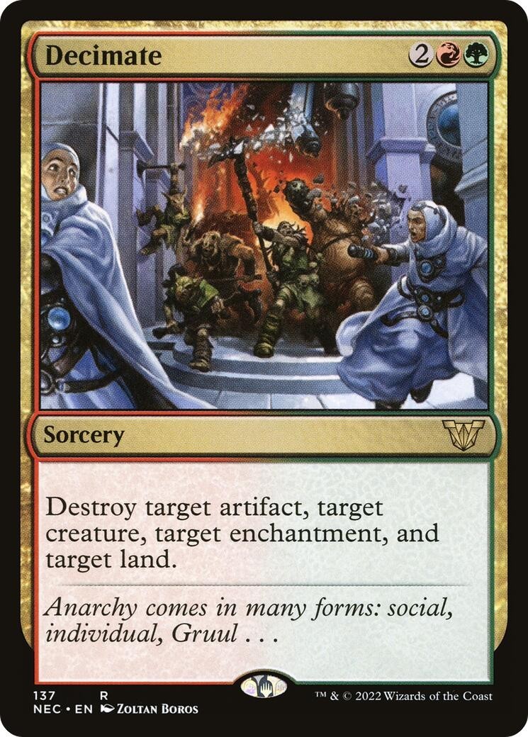 MTG NEC NM Rare Decimate #137