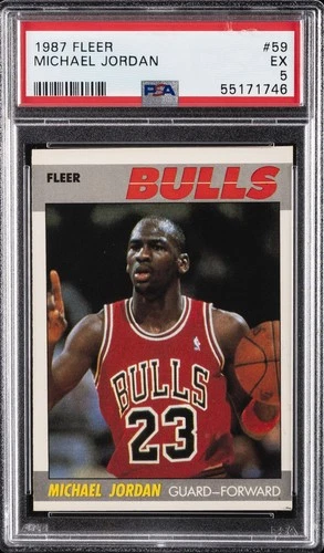 1987 FLEER #59 MICHAEL JORDAN PSA 5