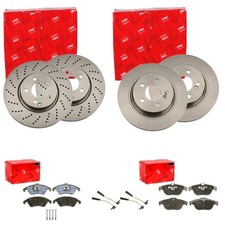 TRW BREMSSCHEIBEN + BEL&Auml;GE VORNE HINTEN passend f&uuml;r MERCEDES C-KLASSE W204 S204