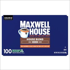 Maxwell House Medium Roast K-Cup Coffee Pods, House Blend, 100 Ct.