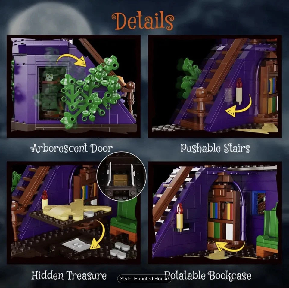 Scooby-Doo Mystery Mansion Haunted House Building Block Set | Ages 6+ - Image 3 of 4