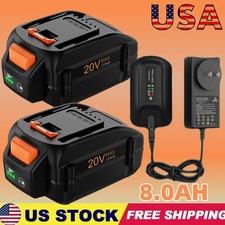 For WORX 20V MAX Extend Lithium 8.0AH Battery WA3520 WA3525 WA3575 or Charger