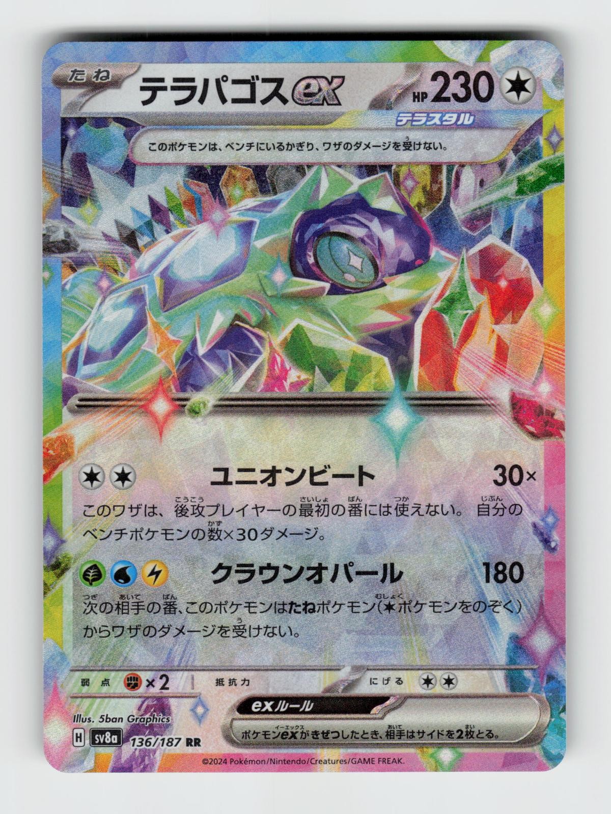 Terapagos ex 136/187 Holo SV8a: Terastal Festival ex Pokemon NM mashu